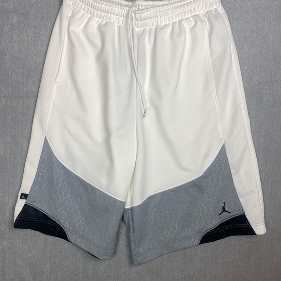 Jordan Men's White and Gray Athletic Shorts - Picture 1 of 8